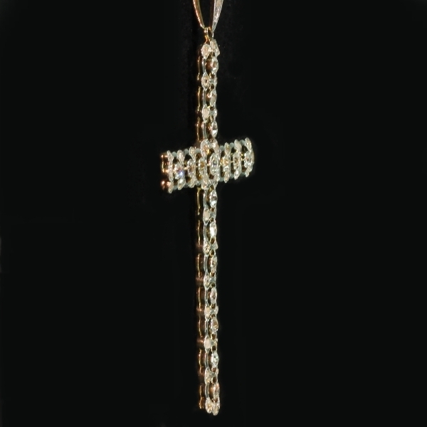 The Spirit of the Belle poque Captured in a Radiant Diamond Cross